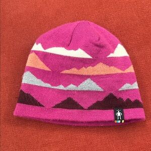Smartwool Kids Pink and Purple Mountain Beanie